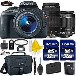 Canon SL1 EOS Rebel Digital SLR Bundle 18-55mm 75-300mm Lenses