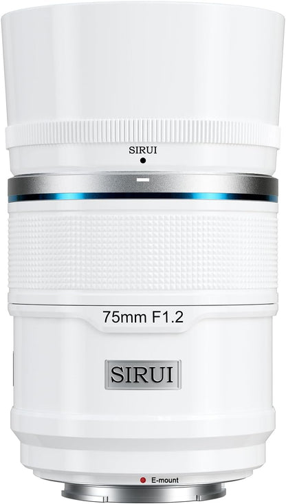 Sirui Sniper 75mm F1.2 Autofocus Lens - Sony E Mount (White)