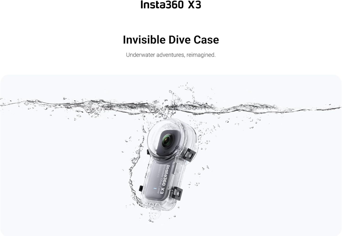 Insta360 CINSBAQW-ALT1 X3 Invisible Dive Case 50m