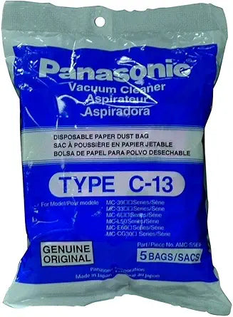 Panasonic AMC-S5EP Canister Vacuum Bags Type C-13 5-Pack