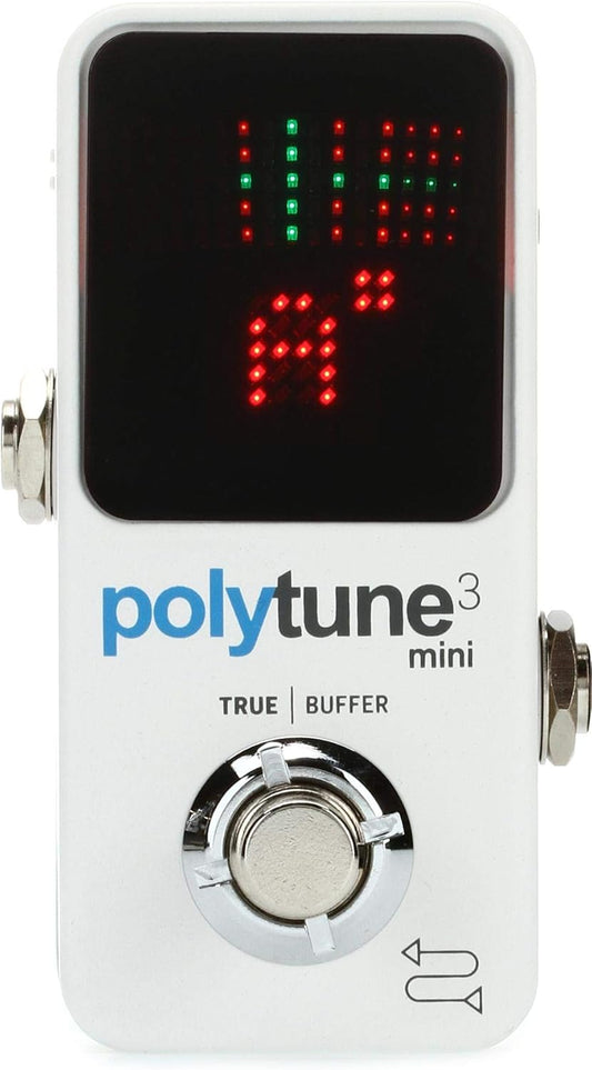 TC Electronic Polytune 3 Mini Polyphonic Guitar Tuner - White