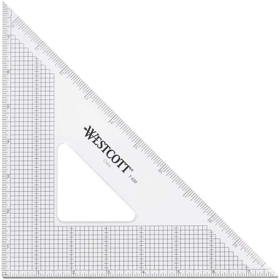 Westcott T-6M 45/45/90 Cutting Triangle 8In
