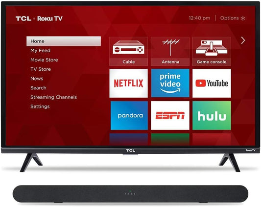 TCL 6 Series 32-Inch Smart Roku TV & Soundbar