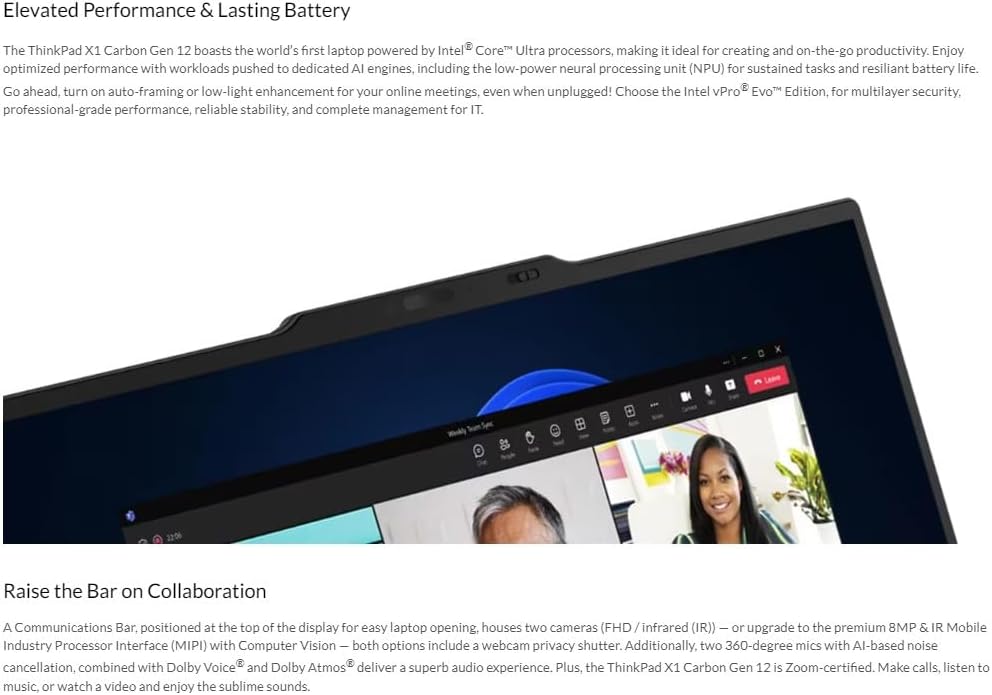 Lenovo 21KC ThinkPad X1 Carbon Gen 12, Ultra 7, 64GB RAM, 1TB SSD