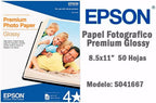Epson S041667 Premium Glossy Photo Paper 8.5x11 50 Sheets