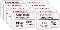 SanDisk SDSDQAF3 Industrial 16GB MicroSD Card 10-Pack