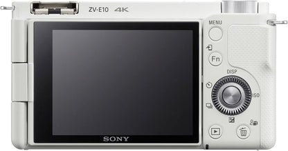 Sony E3SNILCZVE10W ZV-E10 Vlogging Camera Body Kit (White)