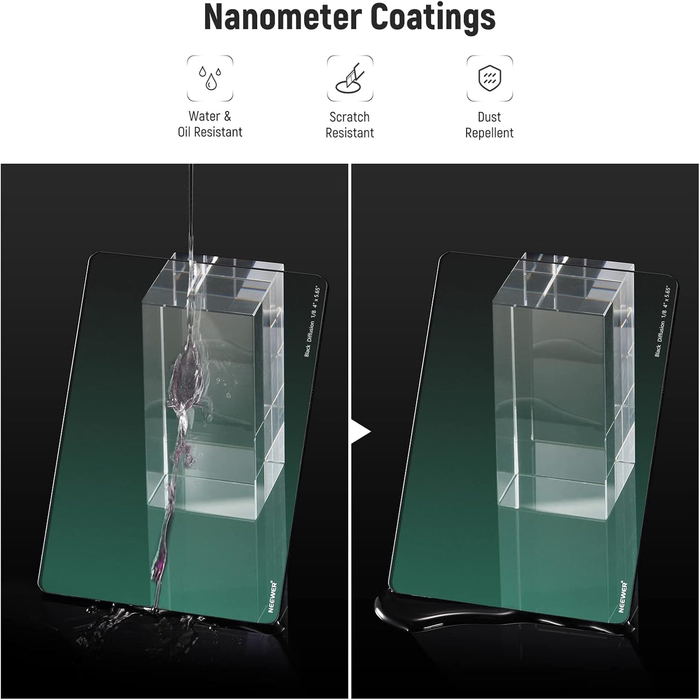 Neewer 10102361 4"x5.65" Black Diffusion Mist Filter