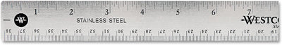 Westcott 10416 15-Inch Stainless Steel Ruler