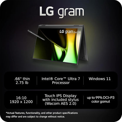 LG gram 14 2in1 Touchscreen Laptop Intel Ultra 7