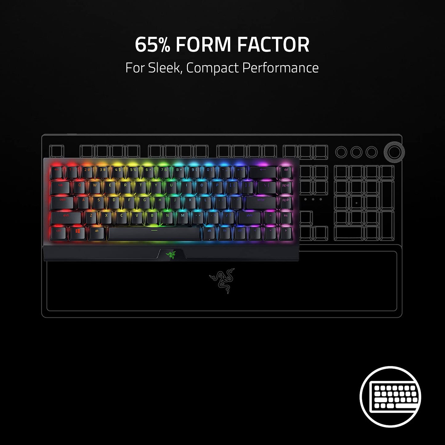 Razer RZ03-05150200-R3U1 BlackWidow V4 Mini Wireless Gaming Keyboard