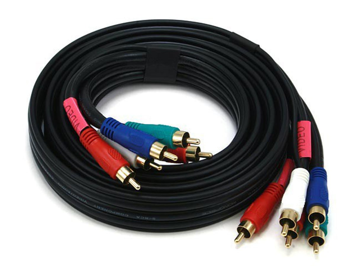 Monoprice 100320 Component Video/Audio Cable - 6ft, RCA Coaxial