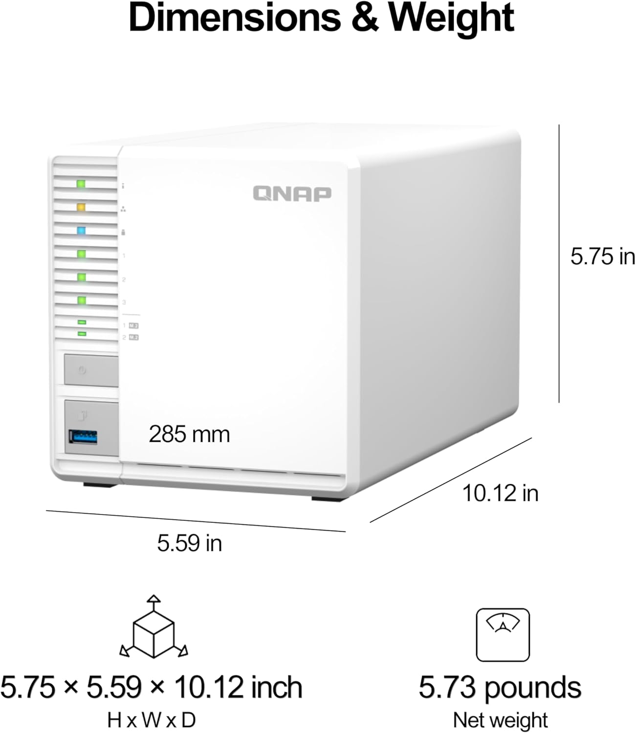 QNAP TS-364-8G-US 3-Bay 2.5GbE Desktop NAS