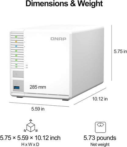 QNAP TS-364-8G-US 3-Bay 2.5GbE Desktop NAS