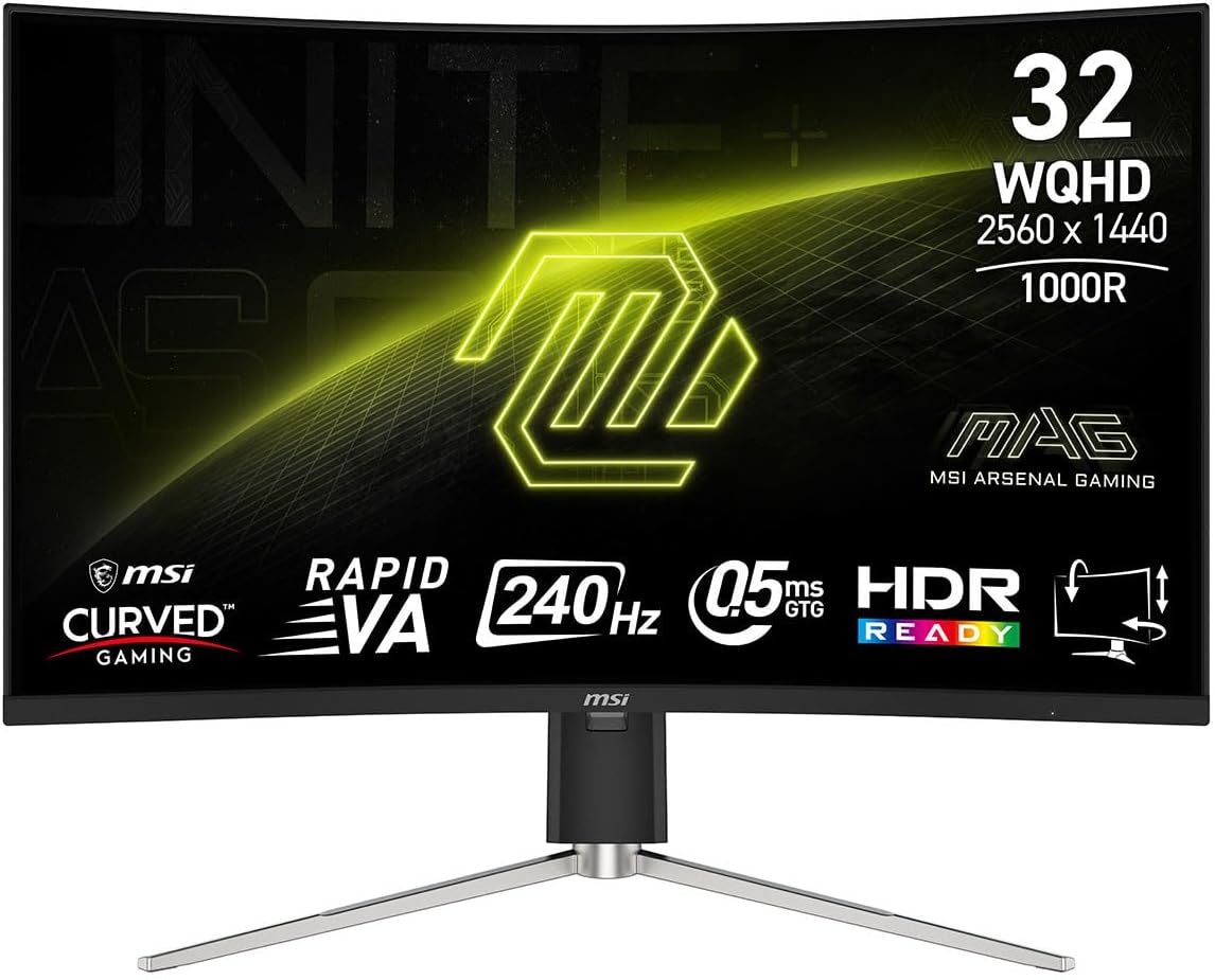 MSI MAG 325CQRXF E2 32" 240Hz WQHD Gaming Monitor