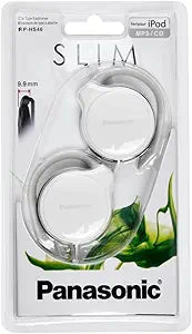 Panasonic RP-HS46E-W White Slim Clip-On Headphones — main product image