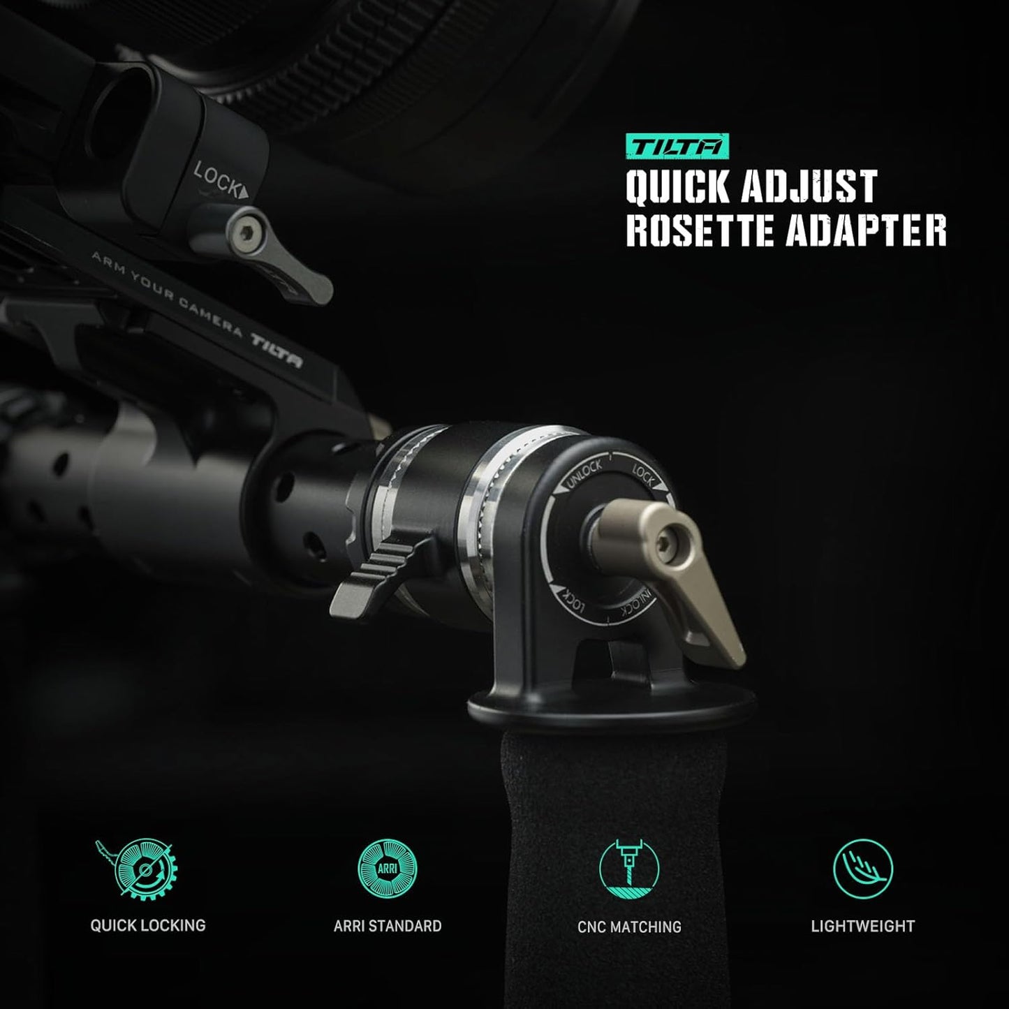 Tilta TA-ARA-P-B Quick Adjust Rosette Adapter Pair - Black