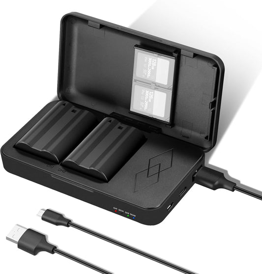 Neewer EN-EL15c 2-Pack Replacement Batteries Charger