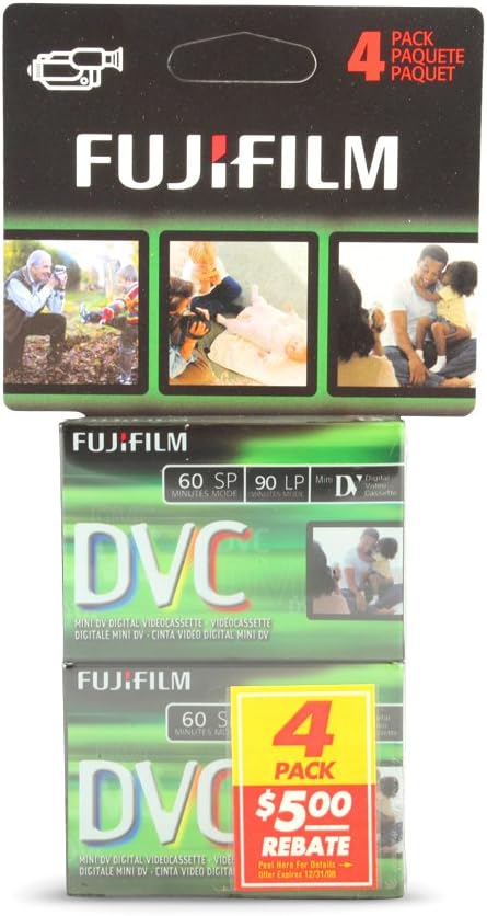 Fujifilm DVCM604PK MiniDV 60-Minute Tape 4-Pack — main product image