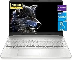 HP 15 FHD Touchscreen Laptop i5 12GB RAM Silver — main product image