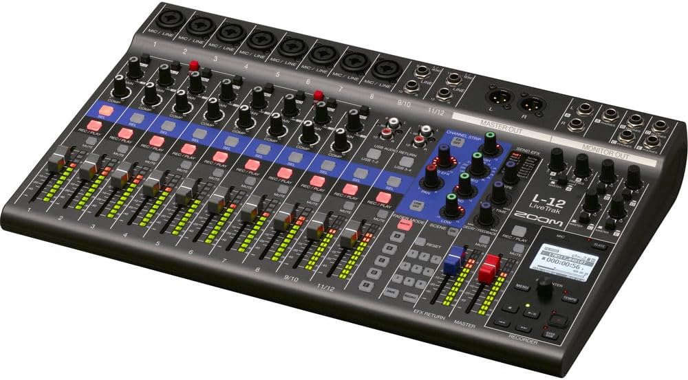 Zoom LiveTrak L-12 Digital Mixer Recorder - Multitrack Streaming