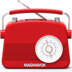 Magnavox 41818-RD Retro Bluetooth Dual Alarm Clock Radio