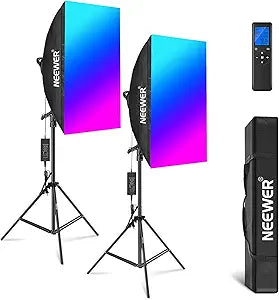 Neewer 10099148 RGB LED Softbox Lighting Kit — main product image