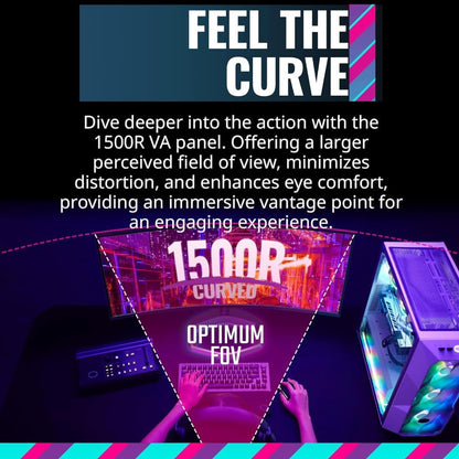 Cooler Master 34-Inch 1500R Curved Monitor + SK620 Keyboard Bundle