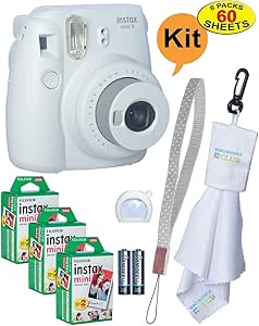 Fujifilm FUJI-A4 Instax Mini 9 Camera Bundle - Smokey White