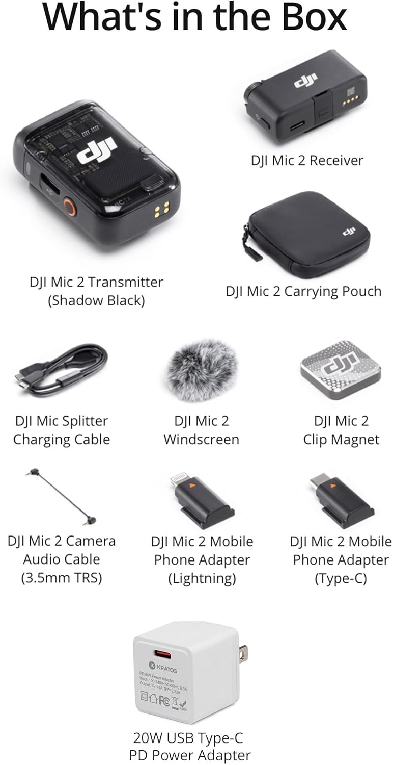 DJI Mic 2 Wireless Omnidirectional Microphone Kit