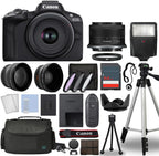 Canon 5811C012 EOS R50 Mirrorless Camera + 18-45mm Lens Bundle (Renewed)
