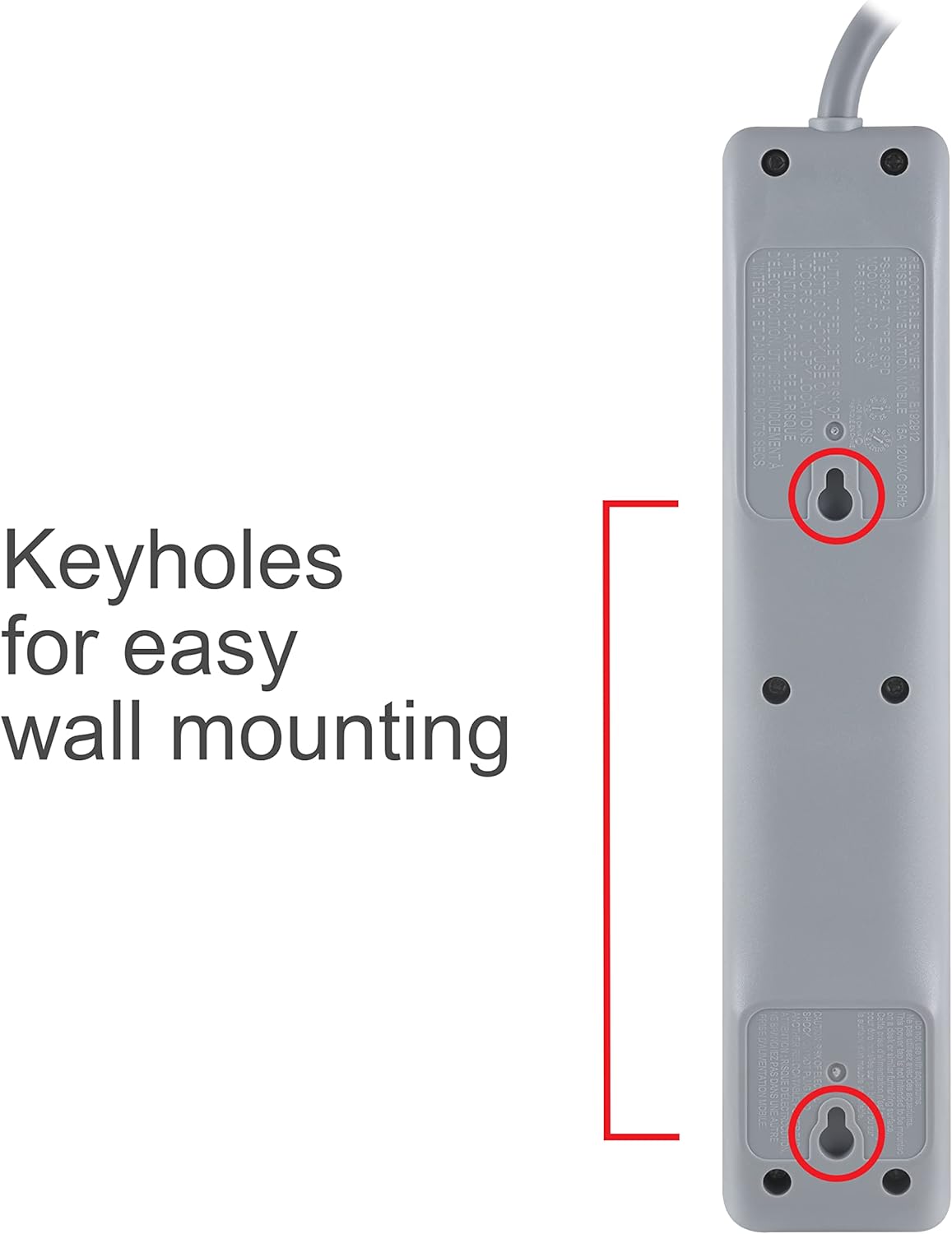 GE DFTQ-R201 6-Outlet Surge Protector Power Strip