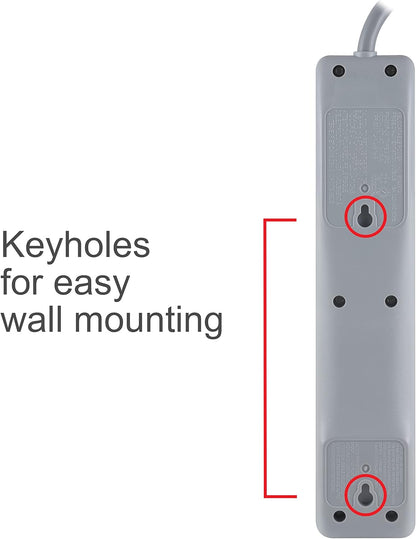 GE DFTQ-R201 6-Outlet Surge Protector Power Strip