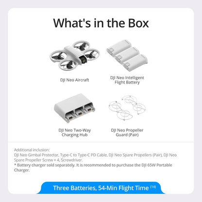 DJI E1DJINEOCOM Neo 4K Mini Drone 3-Battery Bundle