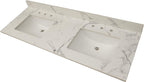 MSI AMZ-DBVANS-6122-0006 Calacatta Marble 61-inch Double Sink Vanity