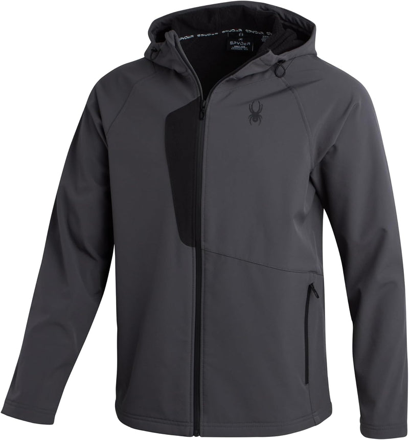 Spyder Softshell Jacket Mens Lightweight Hooded Fleece — main product image