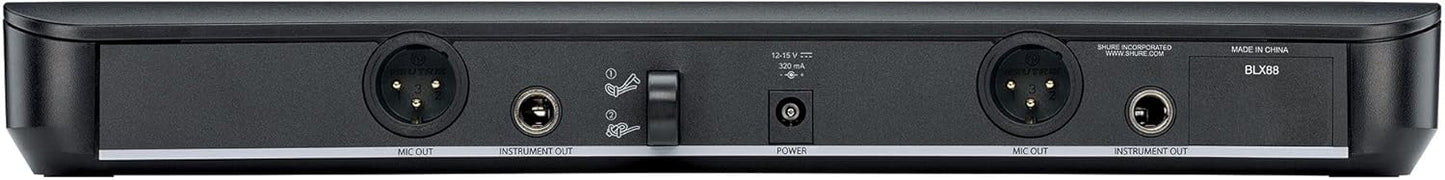 Shure BLX1288/P31-H10 Wireless Microphone System - Dual Channel