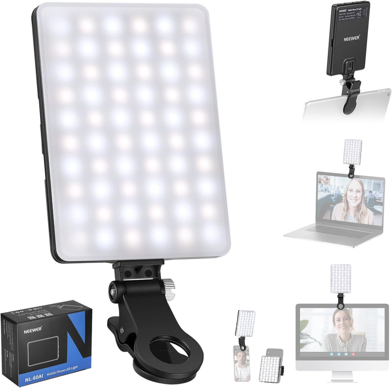Neewer 10099181 Selfie Light with Phone Clip - Rechargeable LED — main product image