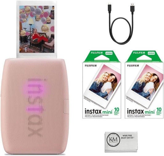 Fujifilm INSTAX Mini Link 3 Rose Pink Printer Bundle