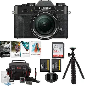 Fujifilm X-T30 Mirrorless Camera Bundle - 18-55mm Lens