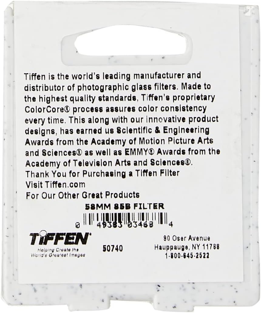 Tiffen 5885B 58mm 85B Color Conversion Filter