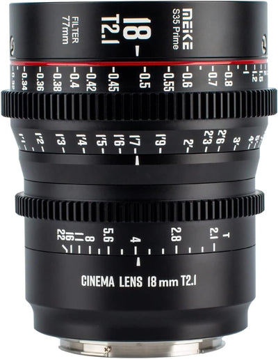 Meike 18mm T2.1 S35 Wide Angle Cinema Lens EF Mount