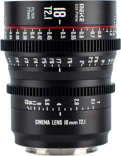 Meike 18mm T2.1 S35 Wide Angle Cinema Lens EF Mount