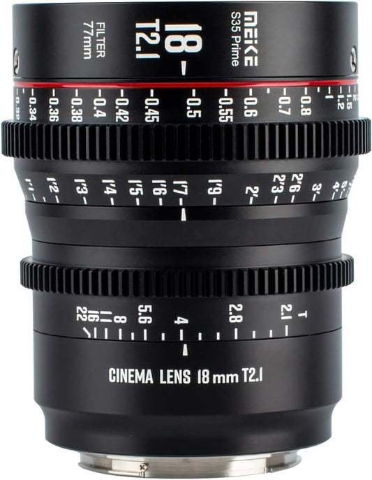 Meike 18mm T2.1 S35 Wide Angle Cinema Lens EF Mount