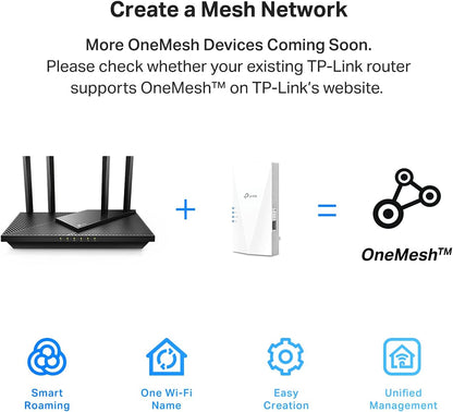 TP-Link RE500X AX1500 WiFi 6 Extender, 1.5Gbps, Gigabit Port