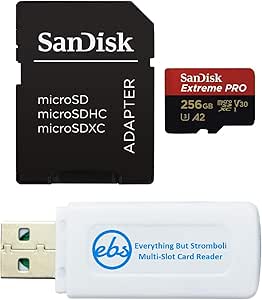 SanDisk SDSDQXCZ-256G-GN6MA 256GB Extreme Pro MicroSD Card DJI Drone