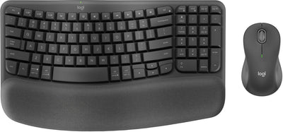 Logitech MK670 Wave Keys Ergonomic Keyboard and Mouse Combo Renewed