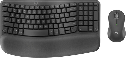 Logitech MK670 Wave Keys Ergonomic Keyboard and Mouse Combo Renewed