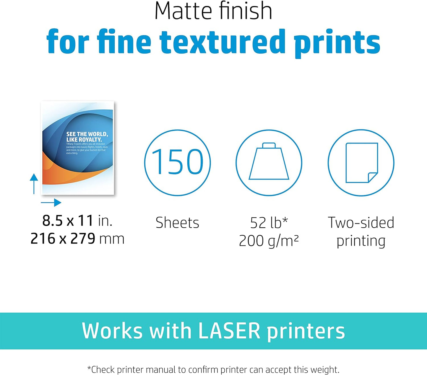 HP 4WN05A Professional Matte Business Paper 8.5x11