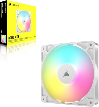 Corsair RS120 ARGB 120mm PWM White Fan Single